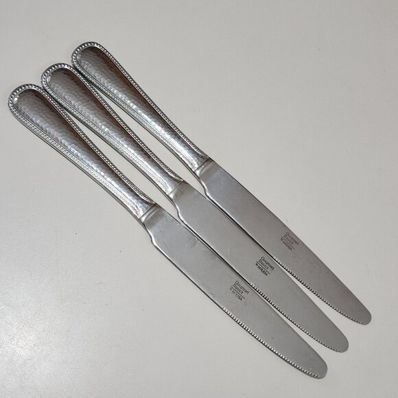 Mikasa Gourmet Halston Dinner Knives 9.5" set of 3 stainless steel knife vtg - Picture 6 of 9